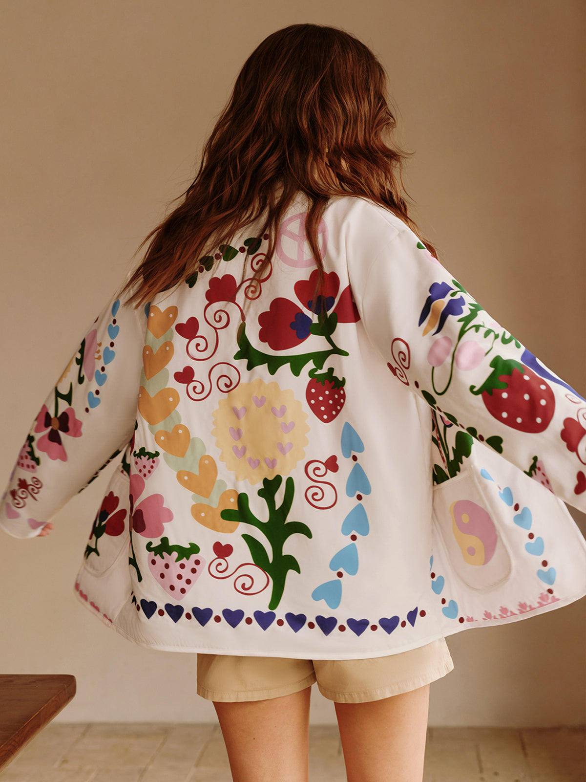 Colorful Printed Charming Winter Coat