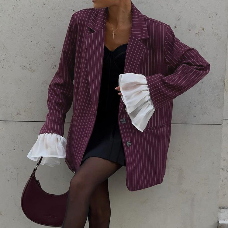 Velmira – Blazer Bordeaux Chic