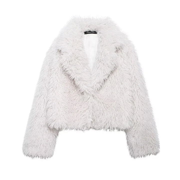 ELVORU - Fur Effect Puffer Coat