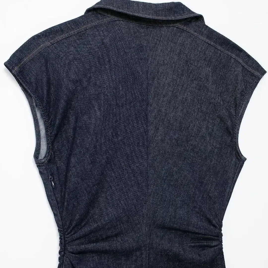 Elettra Abito Lungo Tank Denim