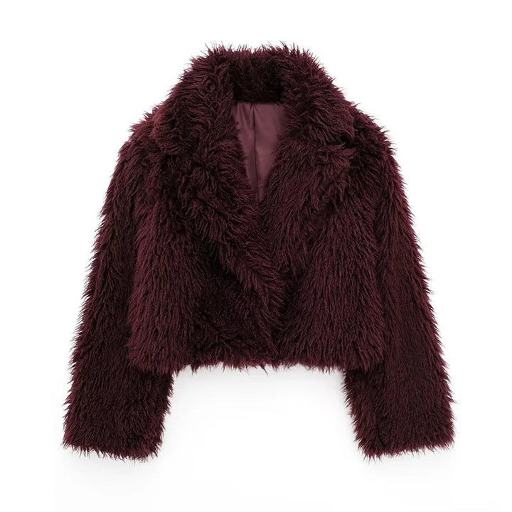 ELVORU - Fur Effect Puffer Coat