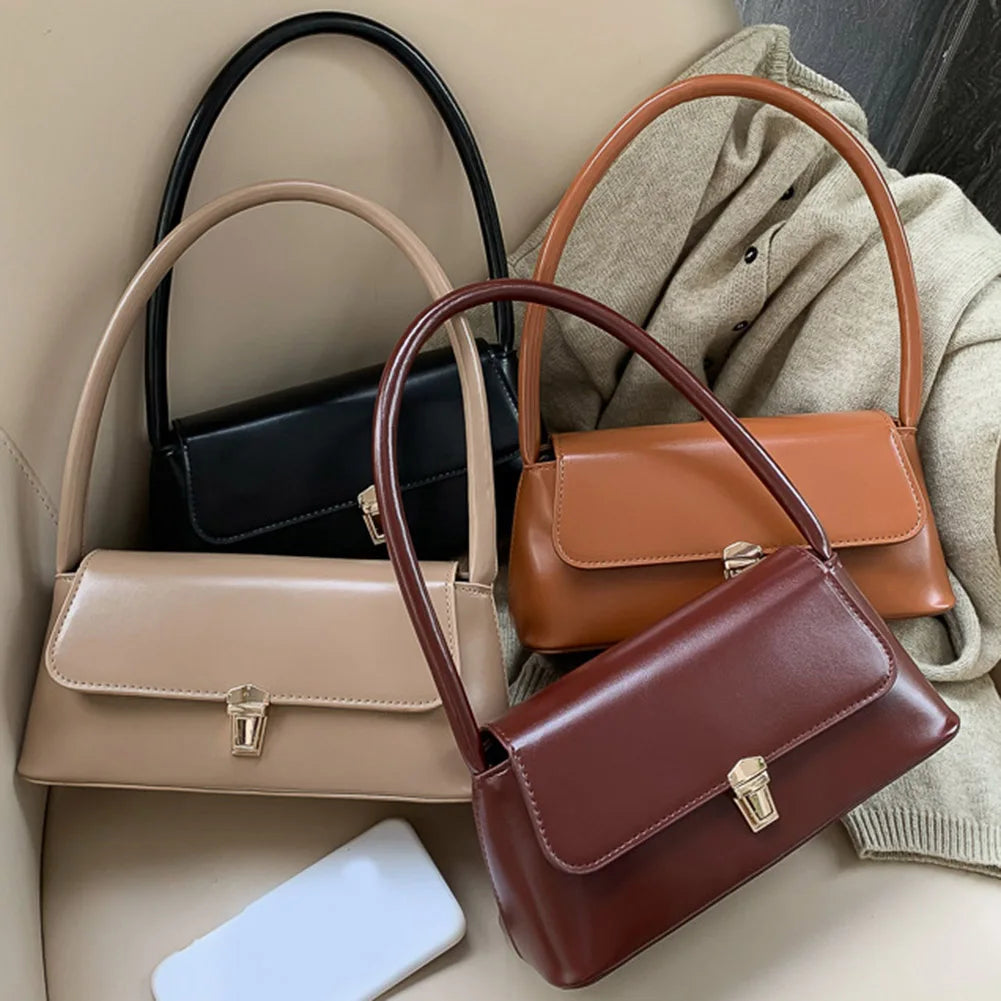 Borsa a spalla vintage minimalista eco-pelle - eleganza quotidiana senza tempo